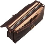 Maxwell Scott | Mens Luxury Leather 17" Laptop 3 Section Briefcase | The Paolo Large | Business Travel Bag - Image 2