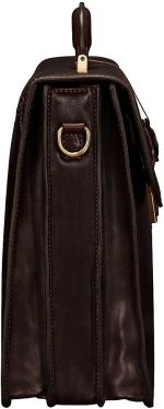 Maxwell Scott | Mens Luxury Leather 17" Laptop 3 Section Briefcase | The Paolo Large | Business Travel Bag - Image 3