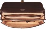 Maxwell Scott | Mens Luxury Leather 17" Laptop 3 Section Briefcase | The Paolo Large | Business Travel Bag - Image 4