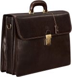 Maxwell Scott | Mens Luxury Leather 17" Laptop 3 Section Briefcase | The Paolo Large | Business Travel Bag - Image 6