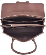 Maxwell Scott | Womens Luxury Quality Leather 15" Large Laptop Briefcase | The Fabia Taupe | Ladies Business Travel Bag - Image 3
