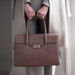 Maxwell Scott | Womens Luxury Quality Leather 15" Large Laptop Briefcase | The Fabia Taupe | Ladies Business Travel Bag - Image 8