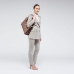Maxwell Scott | Womens Luxury Quality Leather 15" Large Laptop Briefcase | The Fabia Taupe | Ladies Business Travel Bag - Image 9
