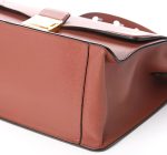 Fendi Kan U Rust Brown Calfskin Leather Large Shoulder Bag 8BT314 - Image 5