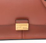 Fendi Kan U Rust Brown Calfskin Leather Large Shoulder Bag 8BT314 - Image 6