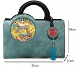 ZLXDP Winter Women's Tote Bag Chinese Style Retro Handbag Large Capacity Women's Shoulder Bag (Color : C, Size : 32(L)*24(H)*14(W) cm) - Image 2