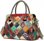 SHZBCDN Leather Bags Handbags Women's Printed Painted Tote Bags Women's Shoulder Bags (Color : A, Size