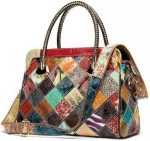 SHZBCDN Leather Bags Handbags Women's Printed Painted Tote Bags Women's Shoulder Bags (Color : A, Size - Image 3