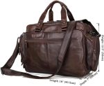 XFGDE Leather Briefcase for Man Crazy Horse Leather 17 inch Laptop Business Handbag Cowhide Male Tote Big Shouler Bags (Color : Black) - Image 6