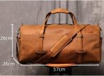 Walnut Men Leather Travel Bags Carry on Luggage Bag Men Duffel Bags Handbag Casual Traveling (Color : A, Size : One Size) - Image 2