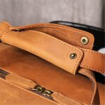 Walnut Men Leather Travel Bags Carry on Luggage Bag Men Duffel Bags Handbag Casual Traveling (Color : A, Size : One Size) - Image 3