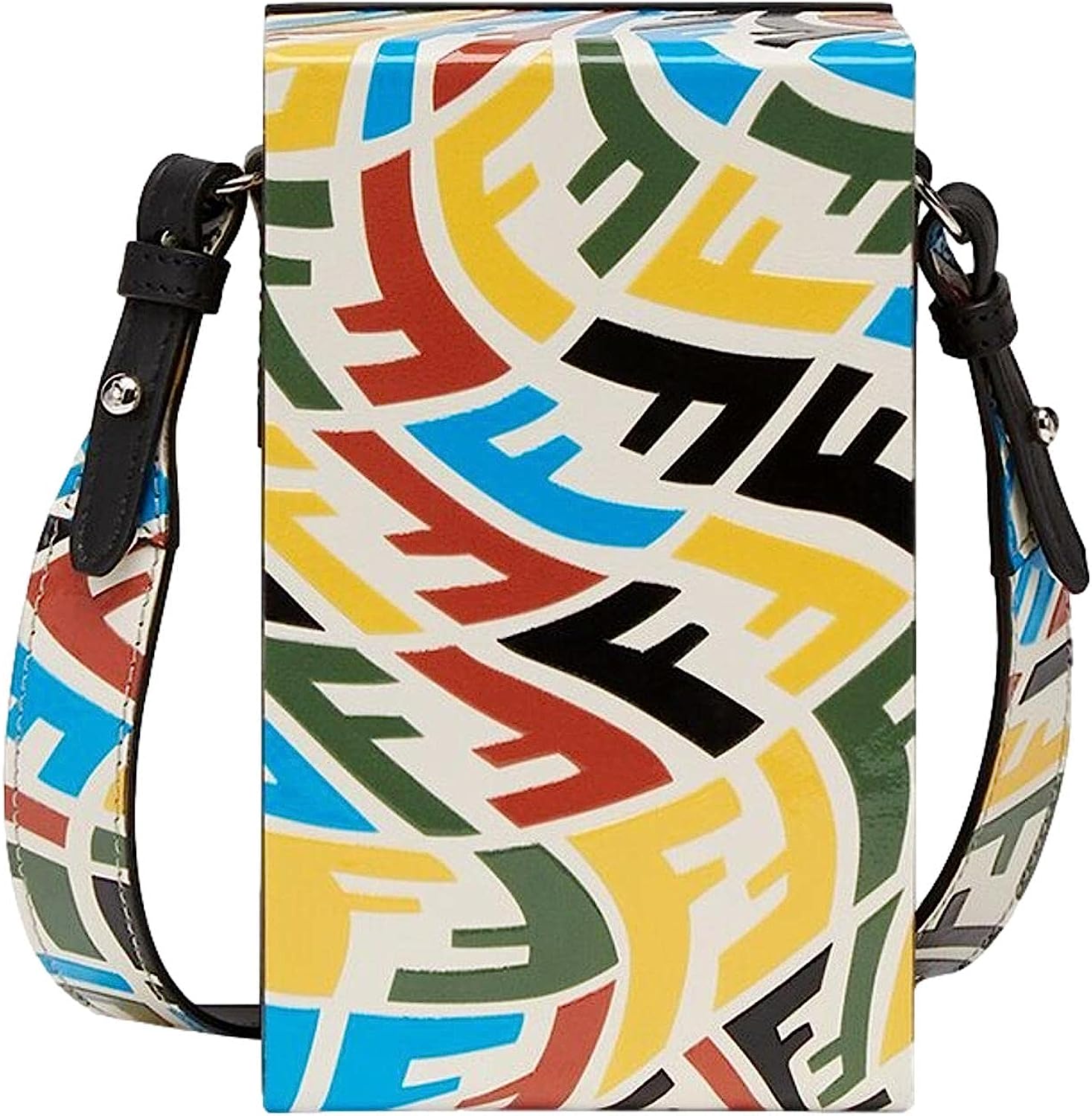 260106101936159_1 FENDI Vertigo Vertical Box Multicolor Leather Shoulder Bag 7VA519 - Image 1