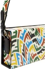FENDI Vertigo Horizontal Box Multicolor Leather Shoulder Bag 7VA520 - Image 3