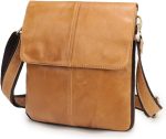 ZLXDP Leather Men's Bag Retro Cowhide Men's Crossbody Bag Vertical Clamshell for Men Shoulder Bag - Image 2