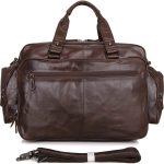 FEER Leather Briefcase for Man Crazy Horse Leather 17 inch Laptop Business Handbag Cowhide Male Tote Big Shouler Bags