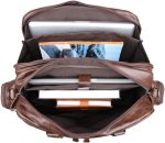 FEER Leather Briefcase for Man Crazy Horse Leather 17 inch Laptop Business Handbag Cowhide Male Tote Big Shouler Bags - Image 4