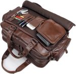 FEER Leather Briefcase for Man Crazy Horse Leather 17 inch Laptop Business Handbag Cowhide Male Tote Big Shouler Bags - Image 5