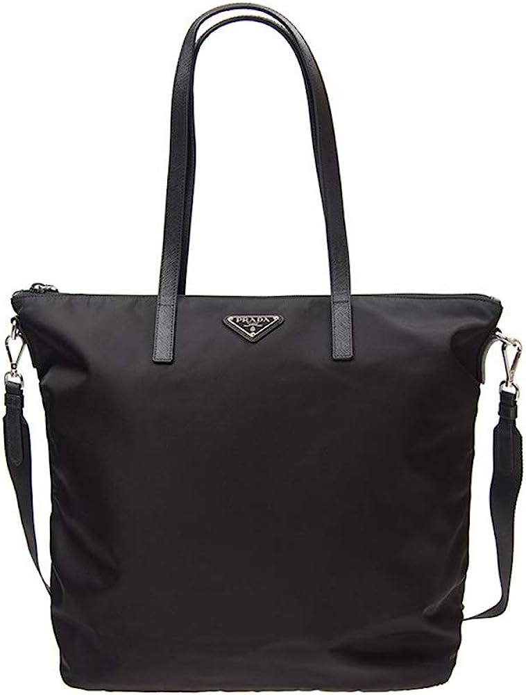 260106101936764_1 Prada Women's Black Nylon Shopping Tote 1BG189 - Image 1