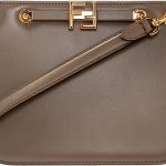 FENDI Touch Taupe Leather Shoulder Bag 8BT350