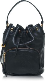 Prada Women's Sechiello Nero Black Glace Calf Leather Bucket Bag 1BH038 (Black) - Image 2