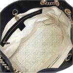 Gucci SOHO Black GG Logo Leather Chain Tote Bag Style 536196 - Image 5