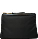Prada Bandoliera Tessuto Nylon Soft Calf Trim Black Crossbody Bag 1BH046 - Image 4