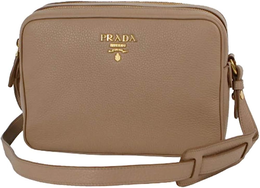 260106101937152_1 Prada Beige Vitello Phenix Leather Double Zip Crossbody Bag 1BH079 - Image 1