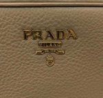 Prada Beige Vitello Phenix Leather Double Zip Crossbody Bag 1BH079 - Image 5