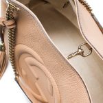 Gucci Camelia Camel Pebbled Leather Soho Shoulder Hand Bag Tassel - Image 6