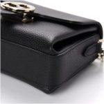 Gucci Interlocking G Black Leather Chain Shoulder Bag 510302 - Image 6