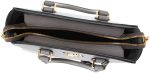 Prada Saffiano Leather Argilla Nero Two-Toned Black and Gray Handbag 1BA113 - Image 6