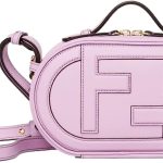 FENDI O'Lock Lilac Leather Mini Crossbody Bag