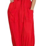 BURBERRY Ladies Bright Red Veva Gathered Jersey Dress, Brand Size 12 (US Size 10)