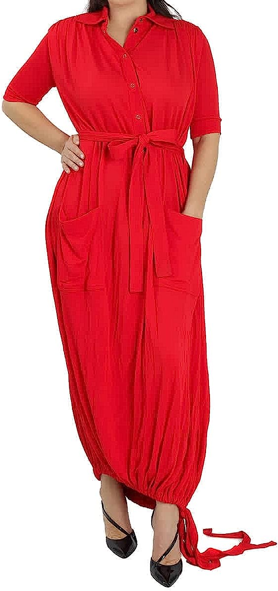 251212222644443_1 BURBERRY Ladies Bright Red Veva Gathered Jersey Dress, Brand Size 12 (US Size 10) - Image 1