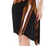 BURBERRY Flag Intarsia Asymmetric Silk Dress in Black, Brand Size 8 (US Size 6)