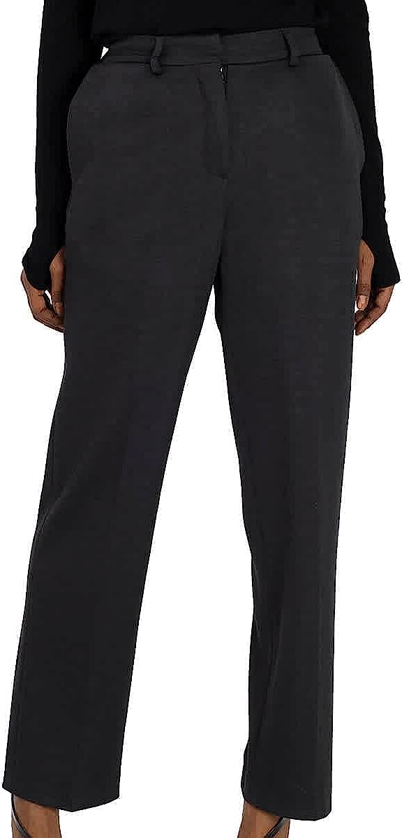 251212222644552_1 BURBERRY Ladies Charcoal Grey Straight Cashmere Trousers, Brand Size 4 (US Size 2) - Image 1