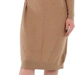 BURBERRY Ladies Biscuit Bra-Detail Long Sleeve Wool Dress, Brand Size 6 (US Size 4)