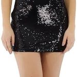 BURBERRY Tape Detail Sequinned Mini Dress, Brand Size 8 (US Size 6) Black