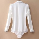 CZDYUF Long Sleeve Patchwork Shirt Women's Spring and Autumn Striped Contrast Chiffon Casual Bottomed -Piece Shirt (Color : D, Size : 2XL) - Image 4