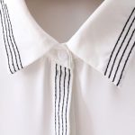 CZDYUF Long Sleeve Patchwork Shirt Women's Spring and Autumn Striped Contrast Chiffon Casual Bottomed -Piece Shirt (Color : D, Size : 2XL) - Image 6