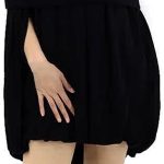 BURBERRY Black Wool and Crepe Off-The-Shoulder Dress, Brand Size 2 (US Size 0)