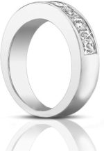 Madina Jewelry 2.00 ct Princess Cut Diamond Wedding Band Ring in Channel Setting in Platinum - Image 5