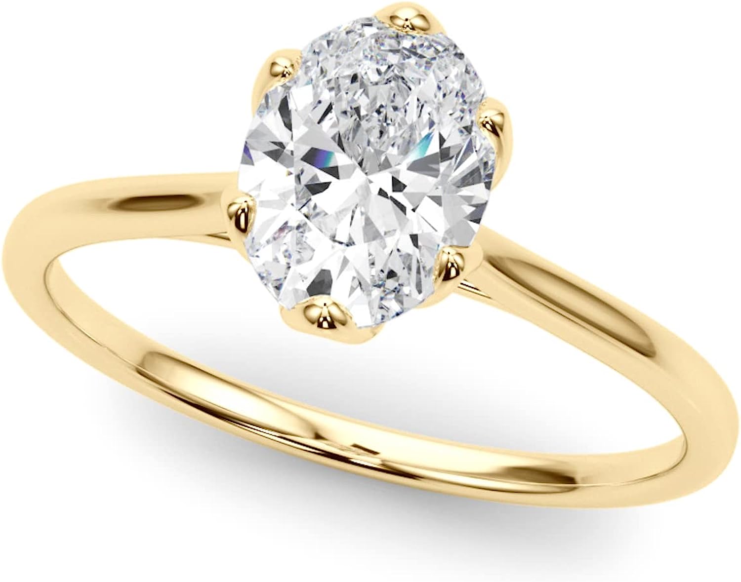 251024104955849_1 WJD Exclusives 1.5CT Lab-Grown Diamond 18K Yellow Gold Oval-Cut Solitaire Engagement Ring - Image 1