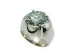 Rare 7 Carat Big Diamond Cut Fire Moissanite Mens Heavy Sterling Silver 925 Handmade Ring Gift for Him Anniversary Ring (9)