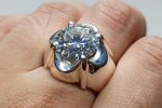 Rare 7 Carat Big Diamond Cut Fire Moissanite Mens Heavy Sterling Silver 925 Handmade Ring Gift for Him Anniversary Ring (9) - Image 7