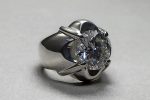 Rare 7 Carat Big Diamond Cut Fire Moissanite Mens Heavy Sterling Silver 925 Handmade Ring Gift for Him Anniversary Ring (9) - Image 8
