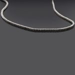 Poshadime 4.23 Carat Natural Diamond Tennis Necklace In 14K White Gold For Women's Jewelry (Diamond Clarity_i2 & Color -H) 18" In Necklace - Image 3