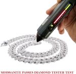 SAVEARTH DIAMONDS Certified 20 Cttw to 26 Cttw Round Cut Lab Created Moissanite Diamond 12MM Width Cuban Chain Necklace In 14k Gold Over Sterling Silver 18" to 24" Length, G-H/VVS1 - Image 4