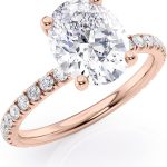 Beverly Hills Jewelers 2 Carat Oval Moissanite Engagement Ring with 1/4 Carat Round Natural Diamond in 14K White Gold (G-H/VS, G-H/SI, cttw, DEW) Anniversary Promise Ring for Women Size 4 to 11