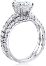 Kobelli 2.1ct Pear Moissanite Chevron Bridal (HI/VS) - Image 5